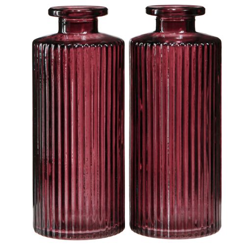 Artikel Dekorativa flaskor glas retro minivaser Berry H13cm 6 st