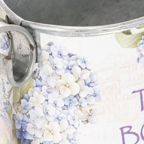 Dekorativ vattenkanna hortensia metall vintageblommor 30x11x14,5cm | Floristik24.se
