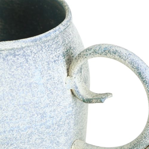 Artikel Dekorativ vattenkanna metall i vitblått 32cmx11cmx18cm