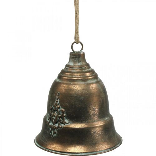 Dekorativ klocka, metallklocka, guldklocka för upphängning Ø20,5cm H24cm