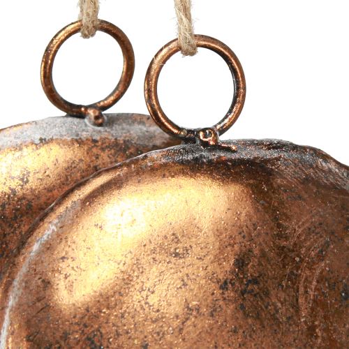 Artikel Dekorativa klockor i ring hängande dekoration julbrons Ø29cm