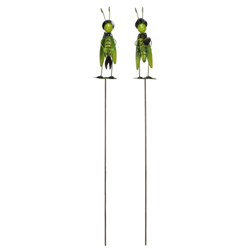 Artikel Dekorgräshoppa på pinne Trädgårdsdekoration Metall Assorted 77cm 2st
