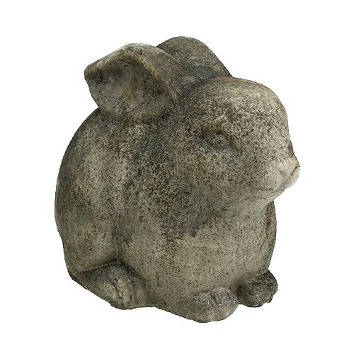 Floristik24 Dekorativ kaningrå ton 17cm x 12 cm x 15 cm