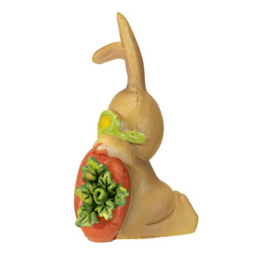 Artikel Dekorativ kanin med morot påskhare dekorationsfigurer H5,5 cm 6 st