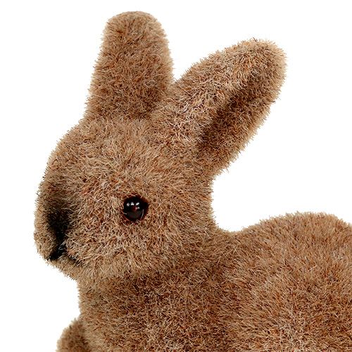 Artikel Dekorativa kaniner 5cm flockade bruna 16 st