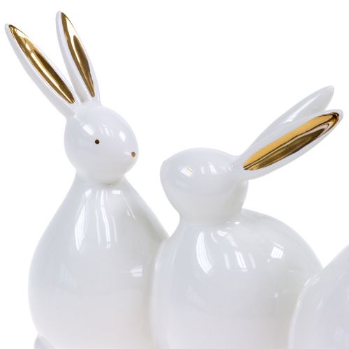 Artikel Dekorativa kaniner vita, guld 24cm x 14,5cm x 8,5cm