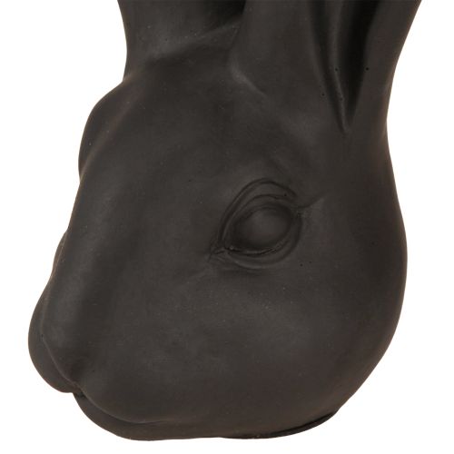 Floristik24 Dekoration Kaninhuvud Påskdekoration Svart Matt Polyresin 26cm