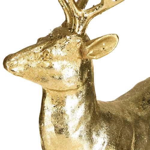 Artikel Dekorativ stående renfigur av hjort guld 10,5×4,5×16 cm 2 stycken