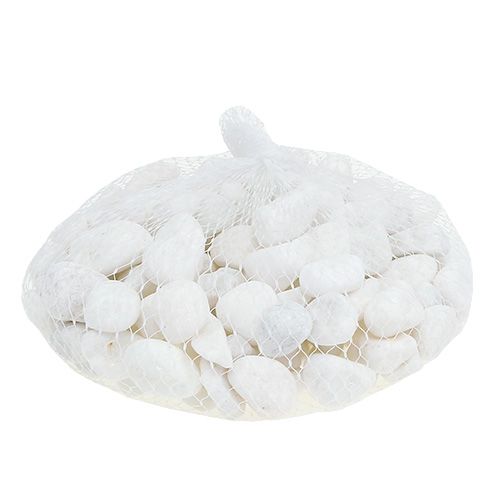 Floristik24 Deco småsten i nätet vit 1cm - 2,5cm 1kg