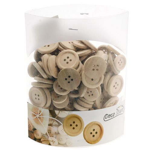 Artikel Dekorativa knappar natur 1,5cm - 2,5cm 150 st