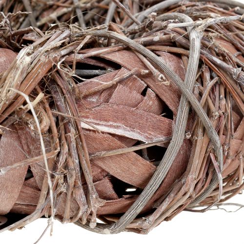 Floristik24 Dekorativ krans natur Ø33cm tvättad vit