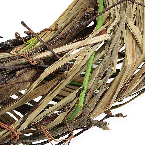 Floristik24 Pilkrans med gräs Ø25cm naturligt