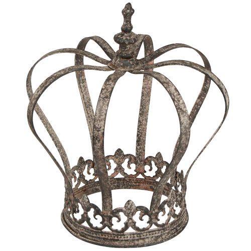 Artikel Dekorativ krona i antik stil metalldekoration rost Ø19,5 cm H22 cm