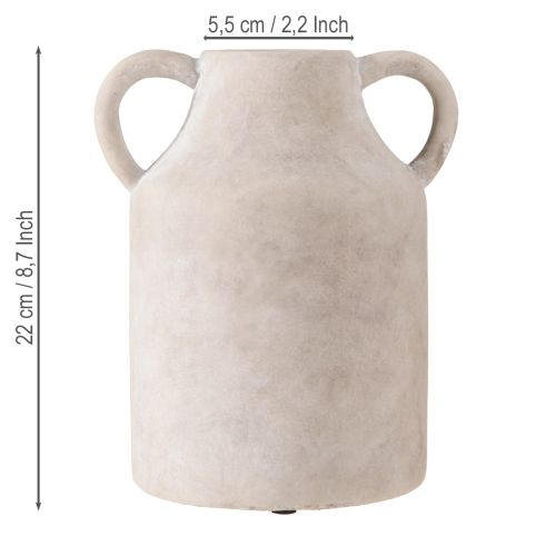 Artikel Dekorativ tillbringare av keramik i beige Ø14,5cm H22cm