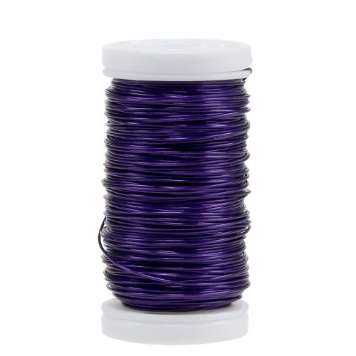 Floristik24 Deco Emaljerad Tråd Violett Ø0,50mm 50m 100g