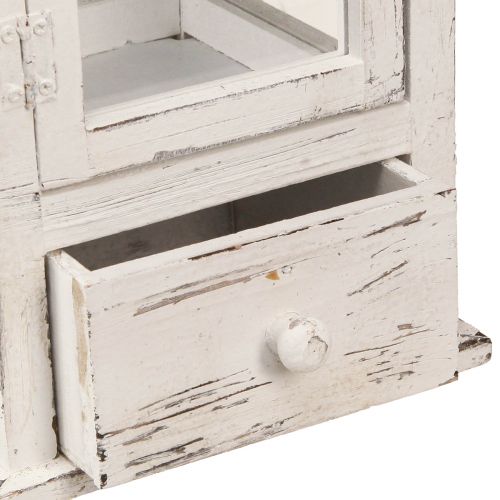 Floristik24 Dekorativ lykta vintage med låda vit 20×20cm H51cm