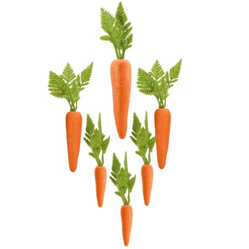 Artikel Dekorativa morötter Flockade morötter H27cm–37cm i ett set om 6