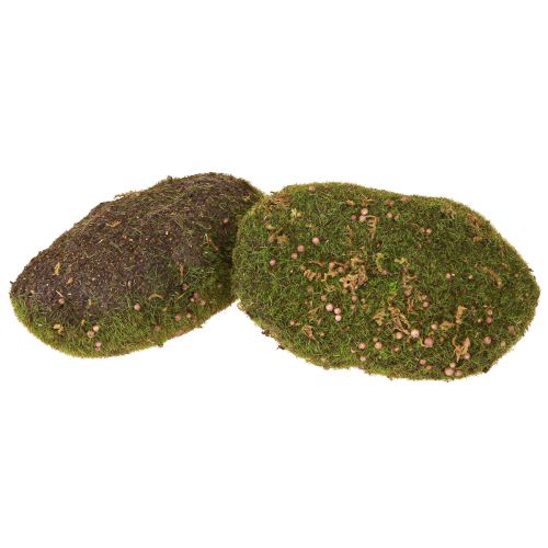 Artikel Dekorativ mossa konstgjord mossa svamp mossa boll 14cm 2st