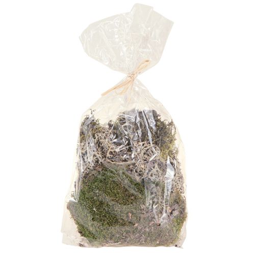 Artikel Dekorativ mossa för pyssel mix grön, ljusgrön naturmossa 75g