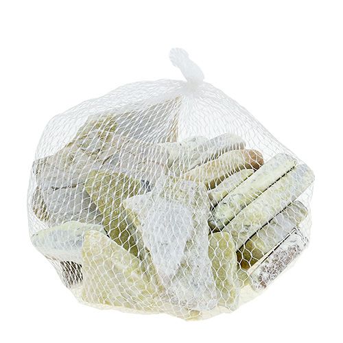 Floristik24 Dekorativa mosaikstenar grågrön matt 3cm - 8cm 1kg