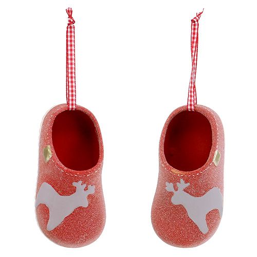 Dekorativa tofflor 13cm röda 4st | Floristik24.se