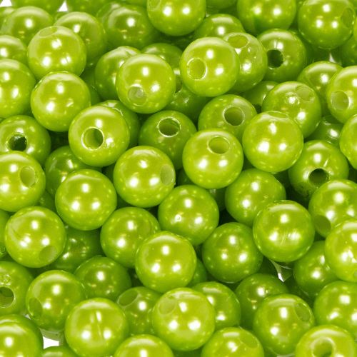 Dekorativa pärlor, äppelgrön, Ø8mm, 250 stycken | Floristik24.se