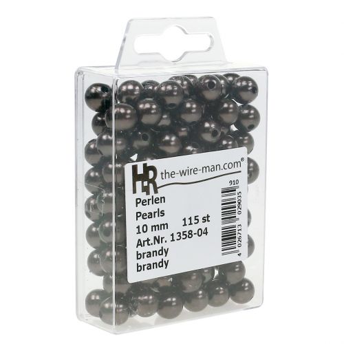 Artikel Dekorpärlor brun Ø10mm 115 st