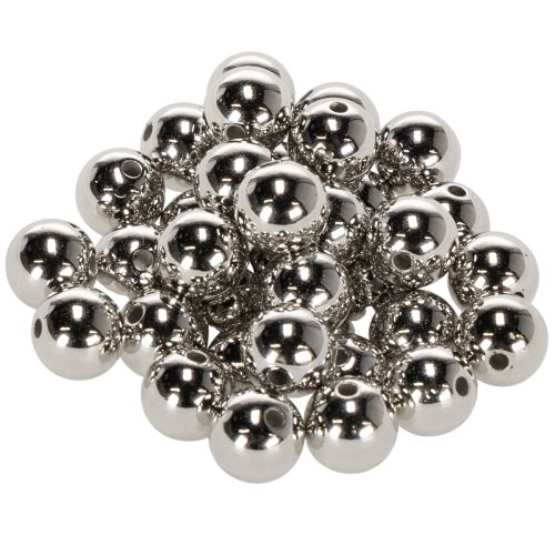Dekorativa silvermetallpärlor, 14 mm, 35 stycken köpa | Floristik24.se
