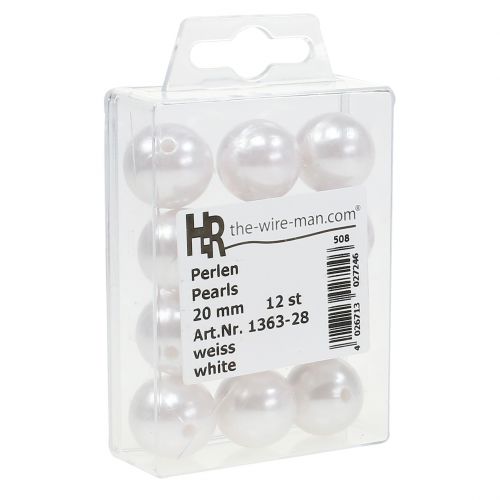 Artikel Dekorpärlor vita Ø20mm 12 st