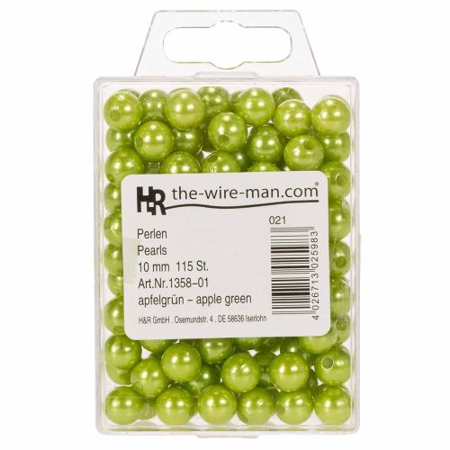 Dekorativa pärlor Ø10mm gröna