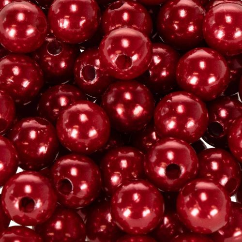 Dekorpärlor Ø10mm röd 115 st | Floristik24.se