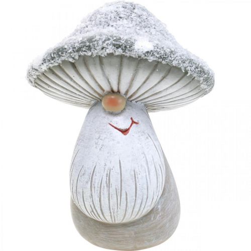 Floristik24 Deco svamptomte figur svamptomte grå, vit 7×9cm 2st