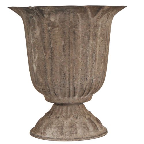 Artikel Dekorativ trofé i antik utseende växtkruka gråbrun Ø15cm H16cm