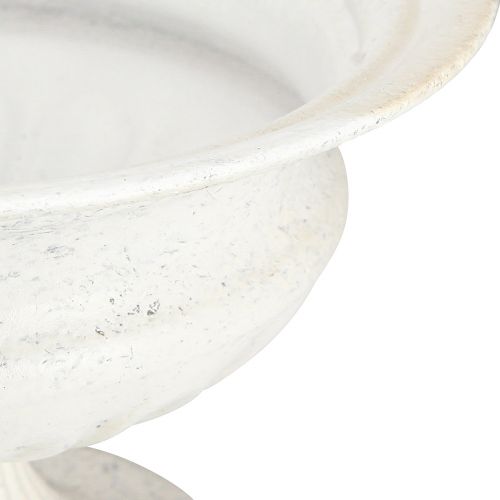 Floristik24 Dekorativ troféskål antik metallkopp vit Ø20cm H15cm