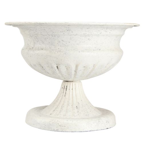 Floristik24 Dekorativ troféskål antik metallkopp vit Ø20cm H15cm