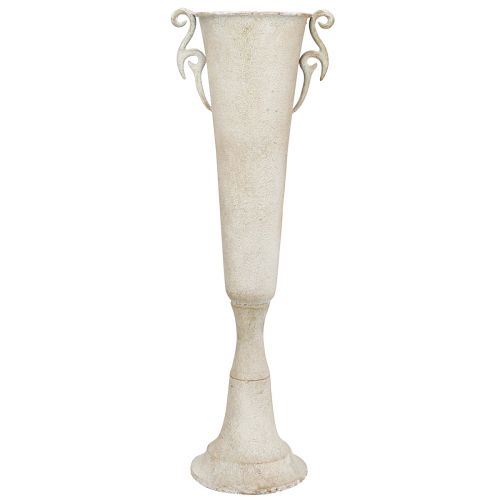 Artikel Dekorativ trofévas antik med handtag metallgrå Ø15cm H59cm