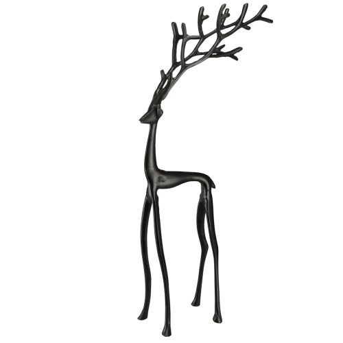 Floristik24 Dekorativ ren metall dekorativ figur i svart 15cmx8cmx53cm