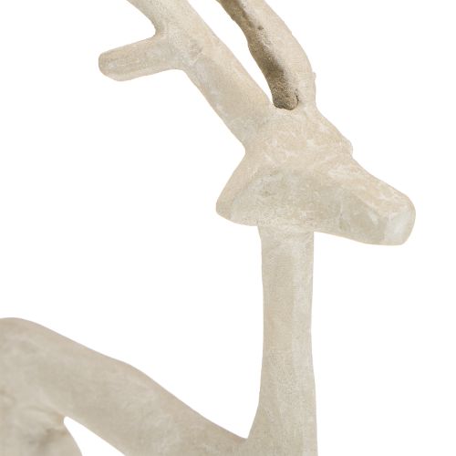 Artikel Dekorativ renfigur i metall, hjort, grå lera, optik, H35cm