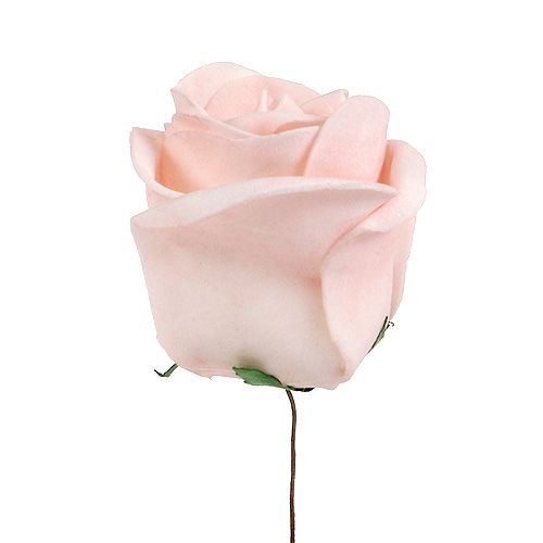 Floristik24 Deco rosmix vit, rosa, kräm Ø7,5cm 12p