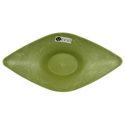 Floristik24 Dekorativ skål 34cm x 17,5 cm H10cm ljusgrön, 1 st