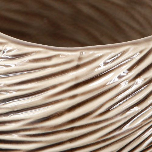 Artikel Dekorskål Blomkruka Keramik Beige Brun Ø15cm 2st