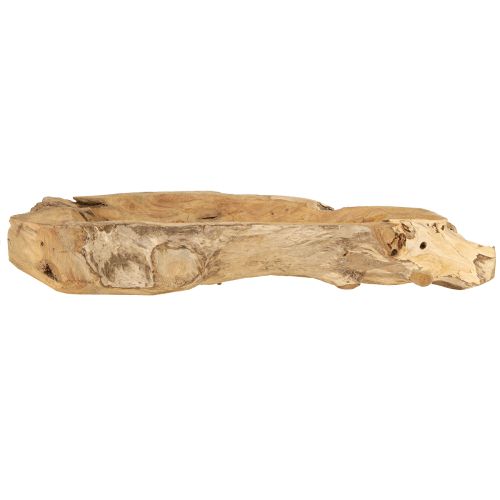 Artikel Dekorativ skål trä teak naturlig maritim 46x14x7cm