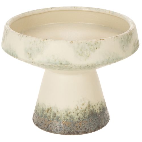 Dekorativ keramikskål, creme grågrön, Ø20cm, H16cm köpa | Floristik24.se