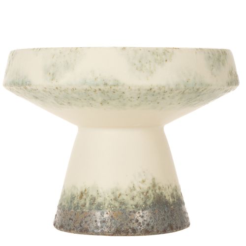 Dekorativ keramikskål, creme grågrön, Ø20cm, H16cm | Floristik24.se