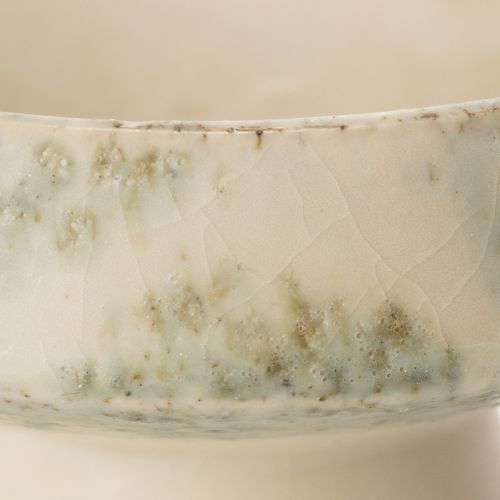 Dekorativ keramikskål, creme grågrön, Ø20cm, H16cm | Floristik24.se