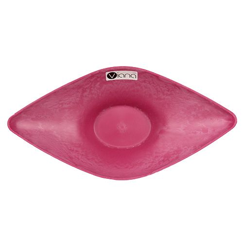 Floristik24 Dekorativ skål rosa 34 cm x 17,5 cm H10cm, 1 st