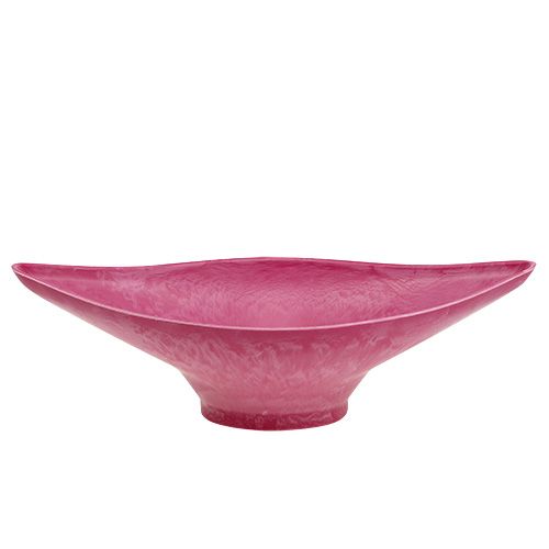 Floristik24 Dekorativ skål rosa 34 cm x 17,5 cm H10cm, 1 st