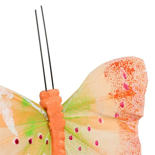 Artikel Dekorativa fjärilar på trådfärgade 8,5 cm 12st