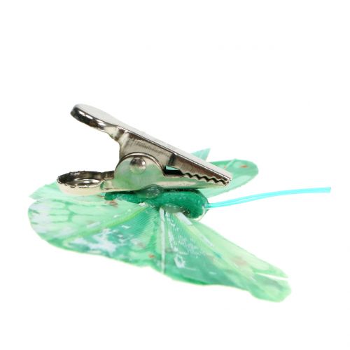 Floristik24 Dekorativa fjärilar på klippet blandade färger 6 cm 24 st