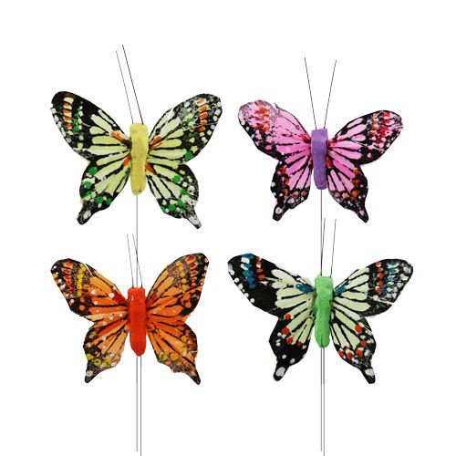 Dekorativa fjärilar blandade 6 cm 24 st